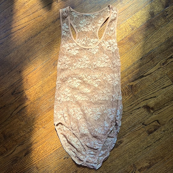 Nude Stretch Lace Snap Crotch Bodysuit Size Small/4 - Picture 3 of 4